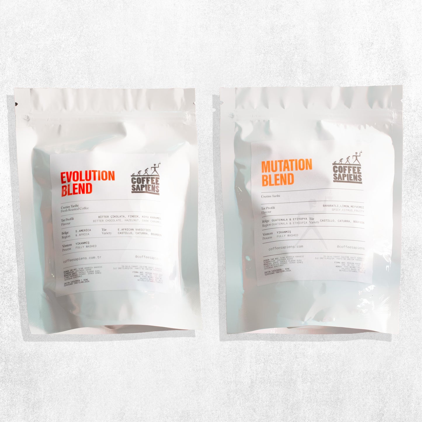 Coffee Sapiens Evolution ve Mutation ikili kahve seti, 2×100g